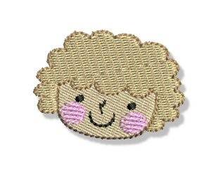 Picture of Cute Little Girl Face Machine Embroidery Design