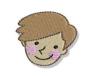 Picture of Happy Faced Teenage Boy Machine Embroidery Design