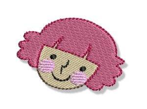 Picture of Red Haired Woman Machine Embroidery Design