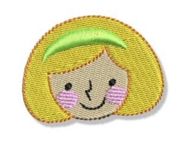 Picture of Happy Face Blonde Girl Machine Embroidery Design