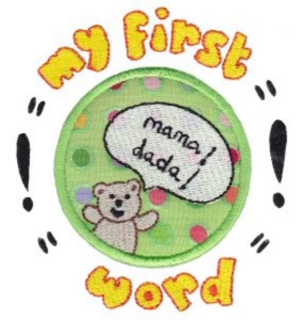 Picture of My First Word Applique Machine Embroidery Design