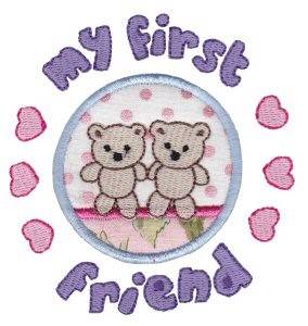 Picture of My First Friend Applique Machine Embroidery Design