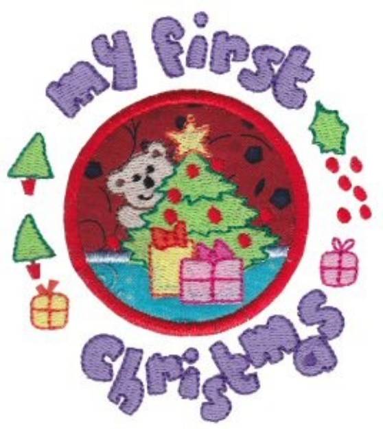Picture of My First Christmas Applique Machine Embroidery Design