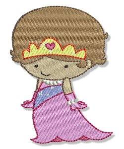 Picture of Little Girl Princess Machine Embroidery Design