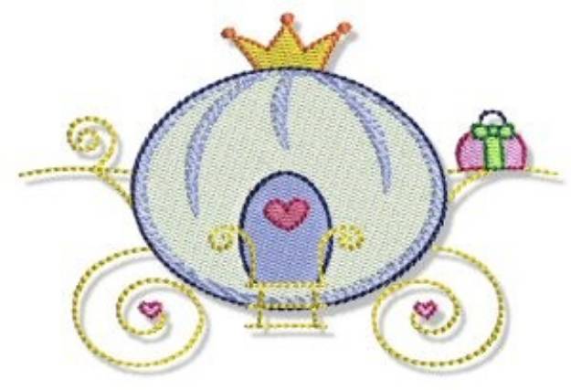 Picture of Happily Ever After Carriage Machine Embroidery Design