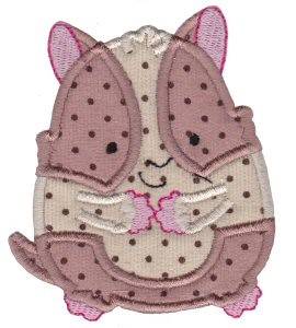 Picture of Applique Hamster Machine Embroidery Design