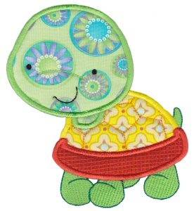 Picture of Applique Turtle Machine Embroidery Design