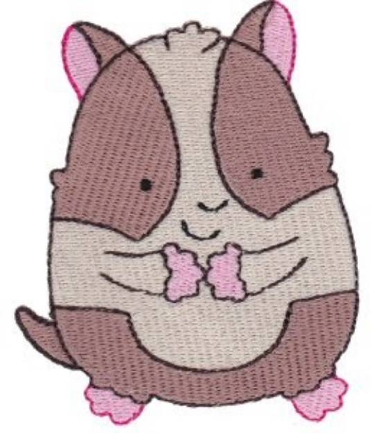 Picture of Cute Hamster Machine Embroidery Design