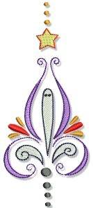 Picture of Swirly Halloween Border Machine Embroidery Design
