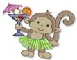 Picture of Tropical Monkey Machine Embroidery Design