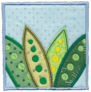 Picture of Applique Leaf Block Machine Embroidery Design
