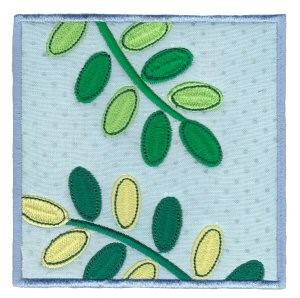 Picture of Tree Leaves Applique Blocks Machine Embroidery Design