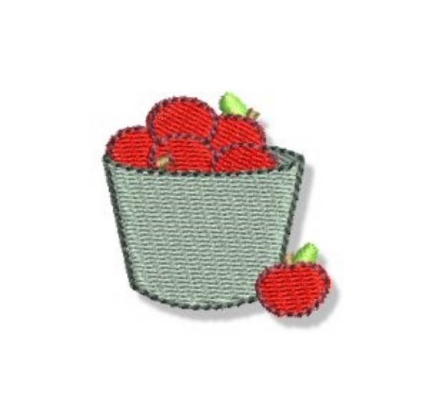 Picture of Autumn Mini Apple Basket Machine Embroidery Design