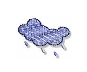 Picture of Autumn Mini Rain Cloud Machine Embroidery Design