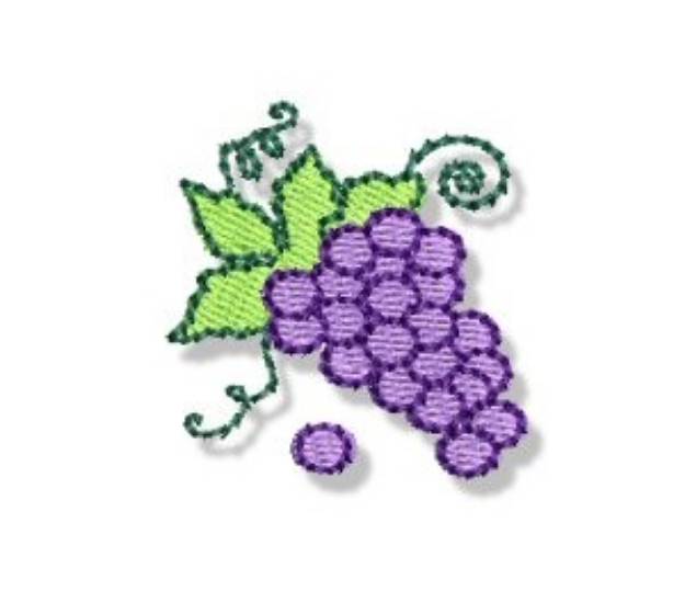 Picture of Autumn Mini Grape Cluster Machine Embroidery Design