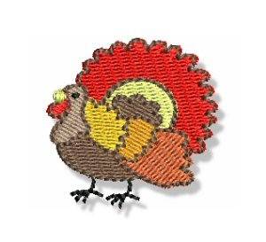 Picture of Autumn Mini Turkey Machine Embroidery Design