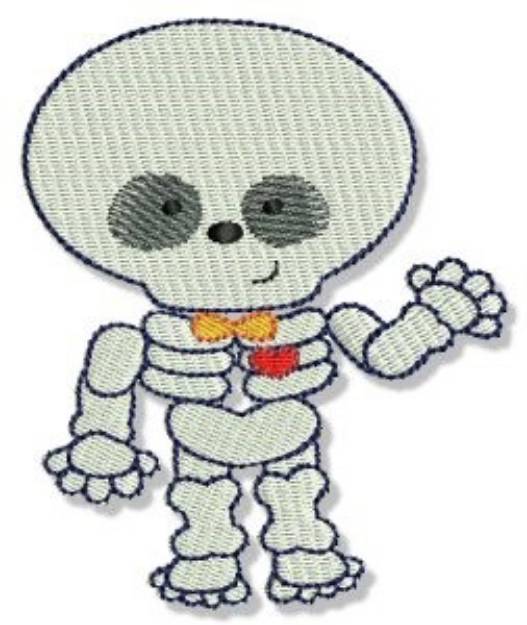 Picture of Cute Halloween Skeleton Machine Embroidery Design