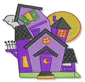 Picture of Cute Halloween House Machine Embroidery Design