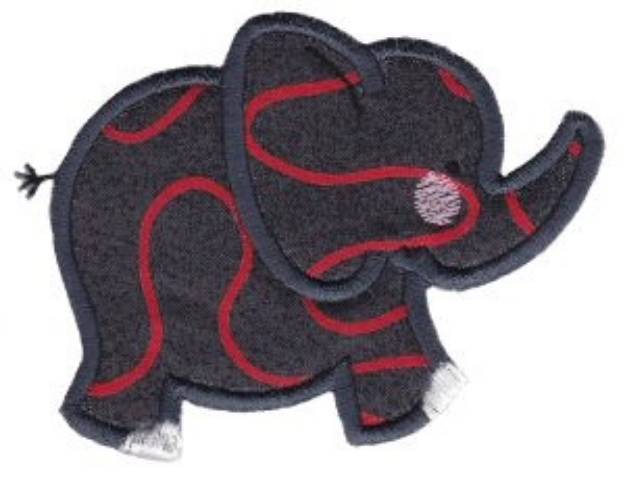 Picture of Noahs Ark Elephant Applique Machine Embroidery Design