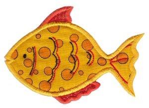Picture of Noahs Ark Fish Applique Machine Embroidery Design