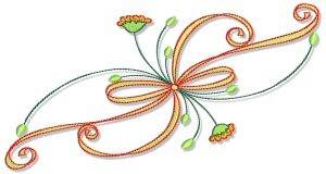 Picture of Swirling Autumn Border Machine Embroidery Design