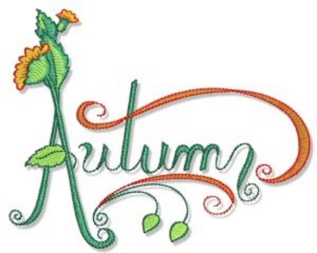 Picture of Swirly Autumn Machine Embroidery Design