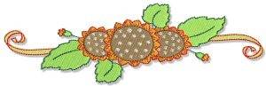 Picture of Fall Sunflower Border Machine Embroidery Design