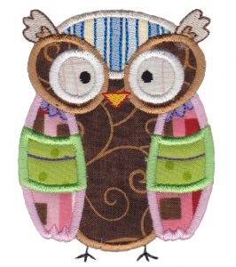 Picture of Cute Owl Applique Machine Embroidery Design