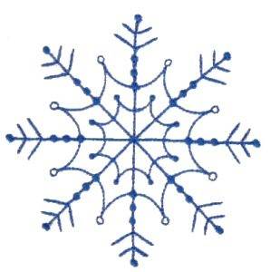 Picture of Pretty Winter Snowflake Machine Embroidery Design