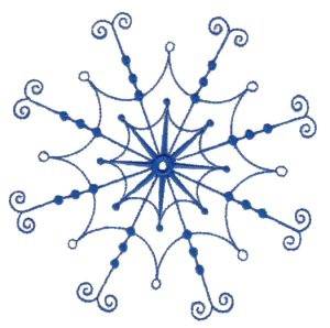 Picture of Swirly Snowflake Machine Embroidery Design
