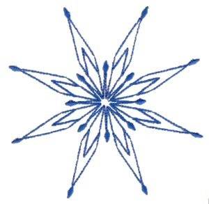 Picture of Snowflake Outline Machine Embroidery Design