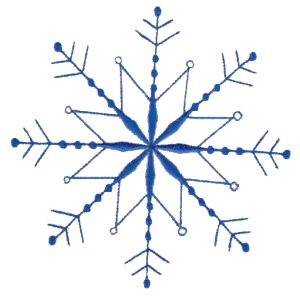 Picture of Decorative Winter Snowflake Machine Embroidery Design
