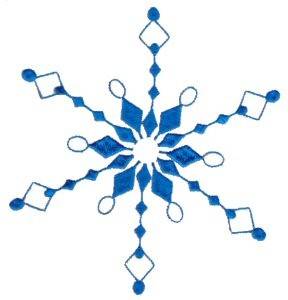 Picture of Diamond Snowflake Machine Embroidery Design