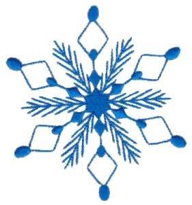 Picture of Diamond Snowflake Machine Embroidery Design