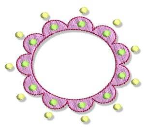 Picture of Scalloped Dots Machine Embroidery Design