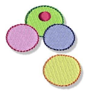 Picture of Dots Decor Machine Embroidery Design