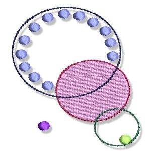 Picture of Concentric Circles & Dots Machine Embroidery Design