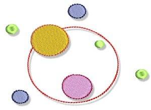 Picture of Decorative Dots Machine Embroidery Design