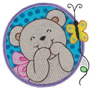 Picture of Applique Circle & Bear Machine Embroidery Design