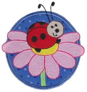Picture of Applique Circle & Ladybug Machine Embroidery Design