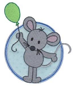 Picture of Applique Circle & Mouse Machine Embroidery Design