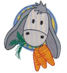 Picture of Applique Circle & Donkey Machine Embroidery Design