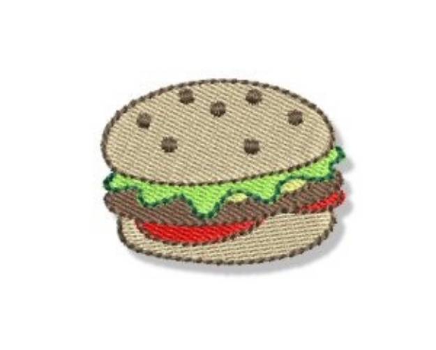Picture of Mini Hamburger Machine Embroidery Design