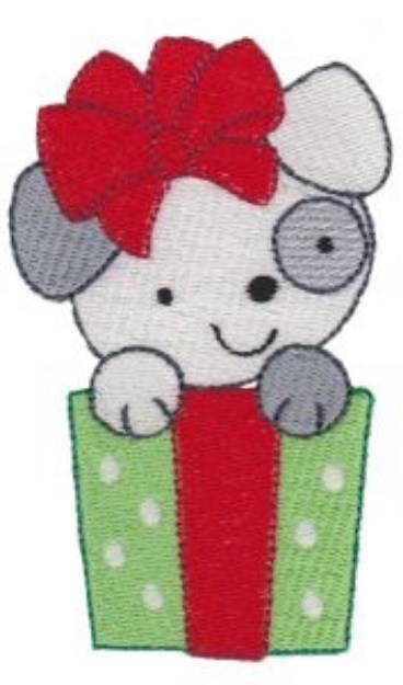 Picture of Puppy Gift Machine Embroidery Design