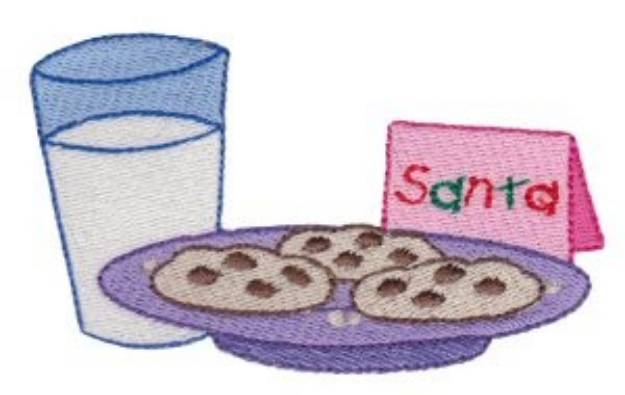 Picture of Snack For Santa Machine Embroidery Design
