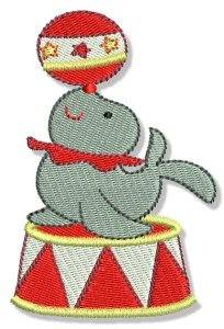 Picture of Circus Seal Machine Embroidery Design