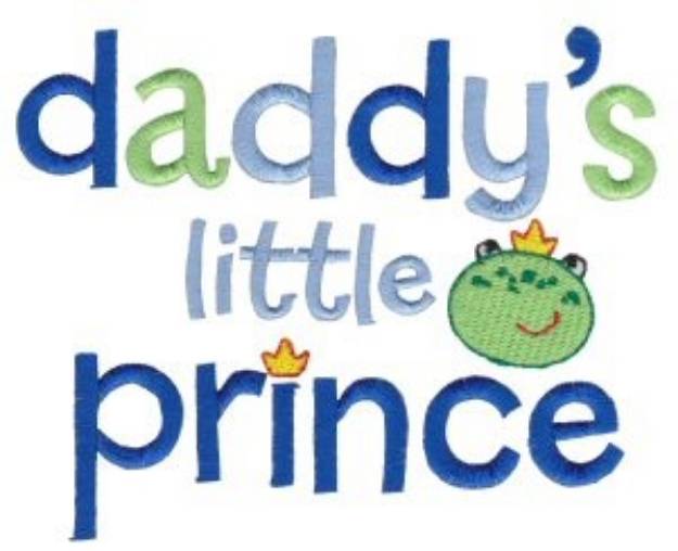 Picture of Daddys Little Prince Machine Embroidery Design