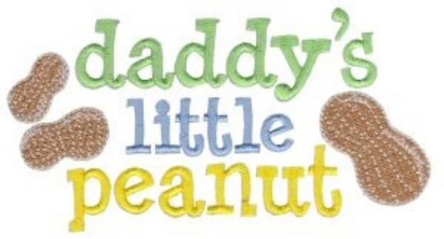 Picture of Daddys Little Peanut Machine Embroidery Design