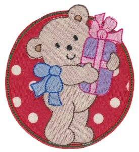 Picture of Christmas Teddy Machine Embroidery Design