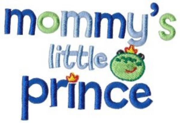 Picture of Mommys Little Prince Machine Embroidery Design